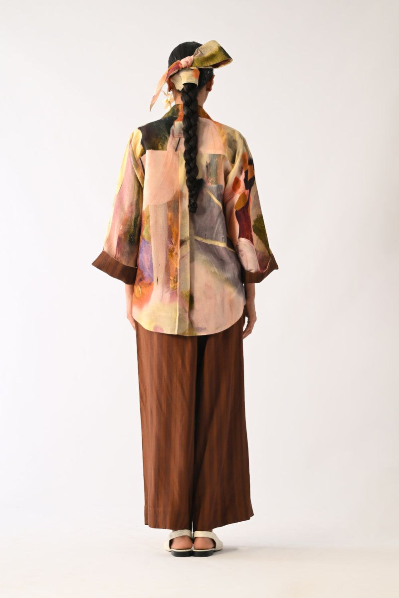 Pollen Psyflora Shirt cotton top/shirt by O'Frida in multicolour for women Worldwide
