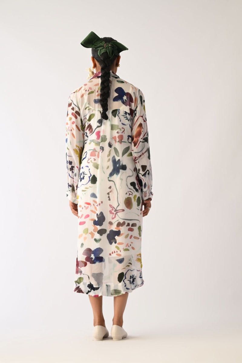 Luminia Ivory Wrap Dress organza dress by O'Frida in ivory for women Worldwide