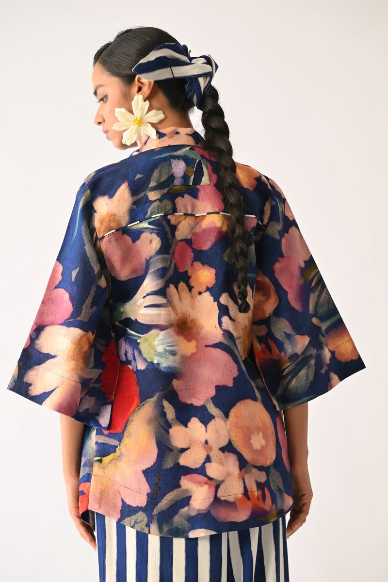 Liberty RB Ivy Shirt cotton top/shirt by O'Frida in royal blue for women Worldwide