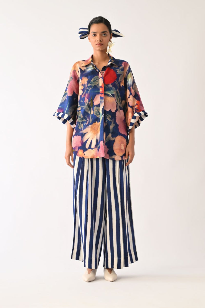 Liberty RB Ivy Shirt cotton top/shirt by O'Frida in royal blue for women Worldwide