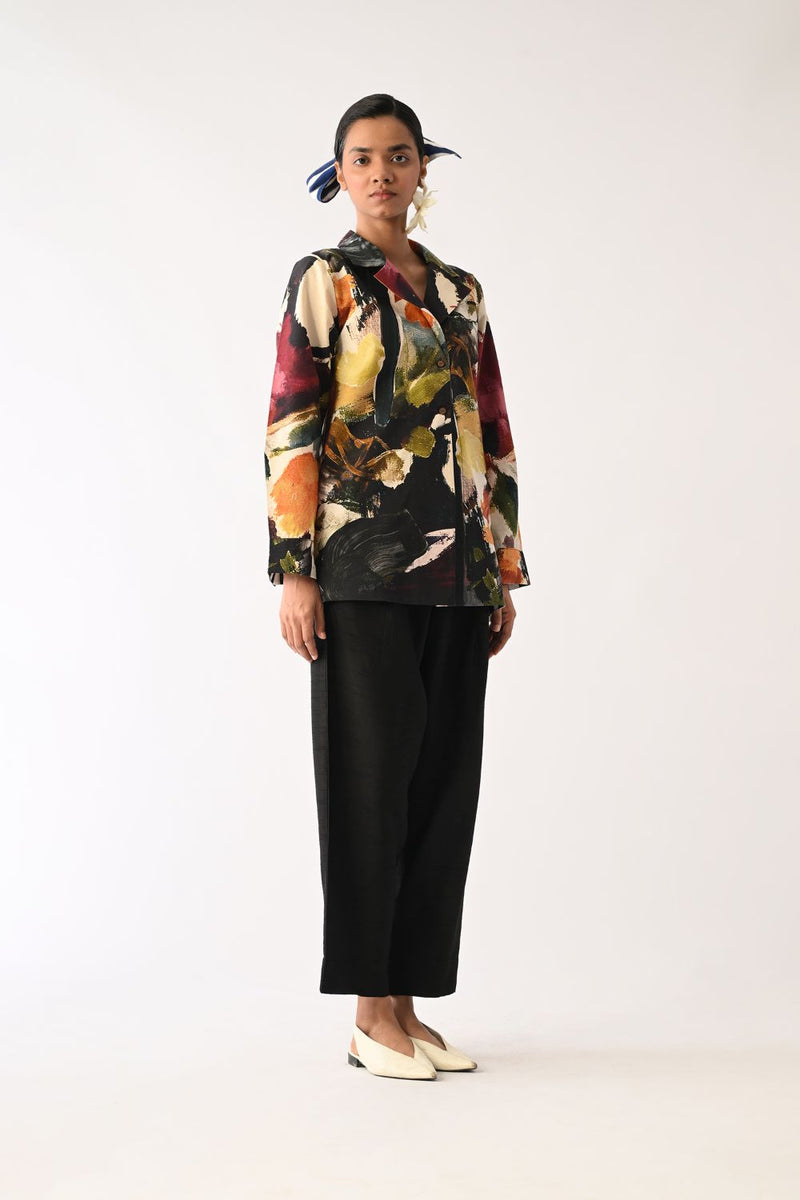 Noir Cuban Shirt cotton top/shirt by O'Frida in multicolour for women Worldwide