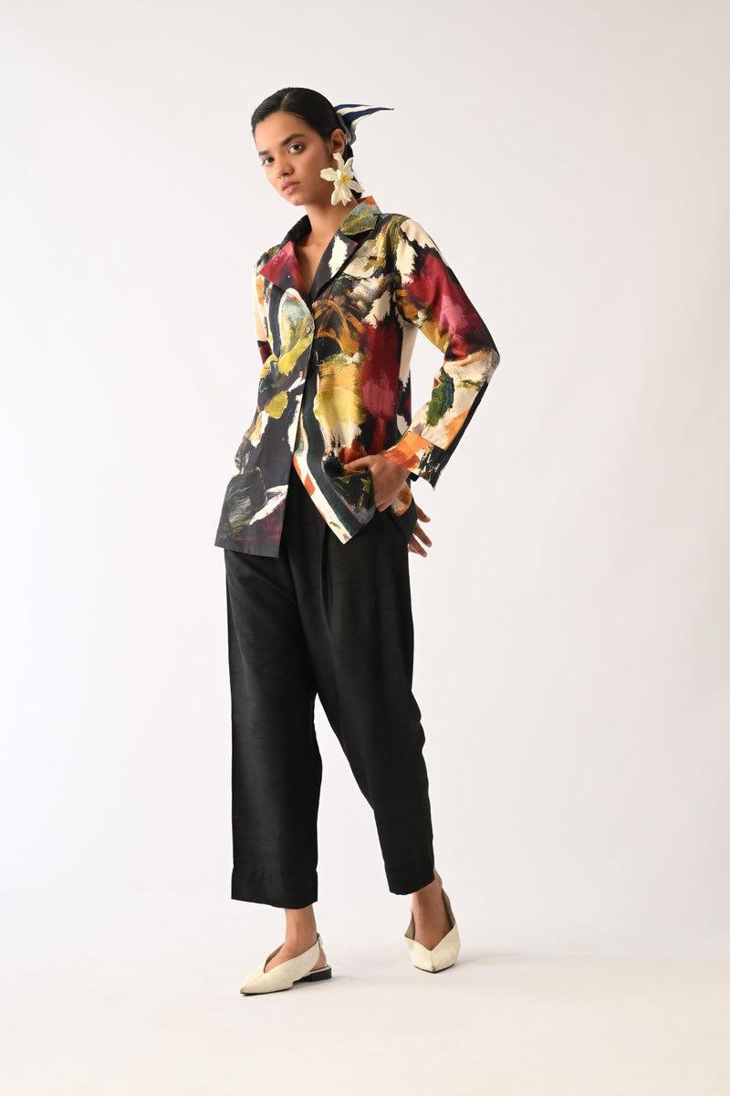 Noir Cuban Shirt cotton top/shirt by O'Frida in multicolour for women Worldwide