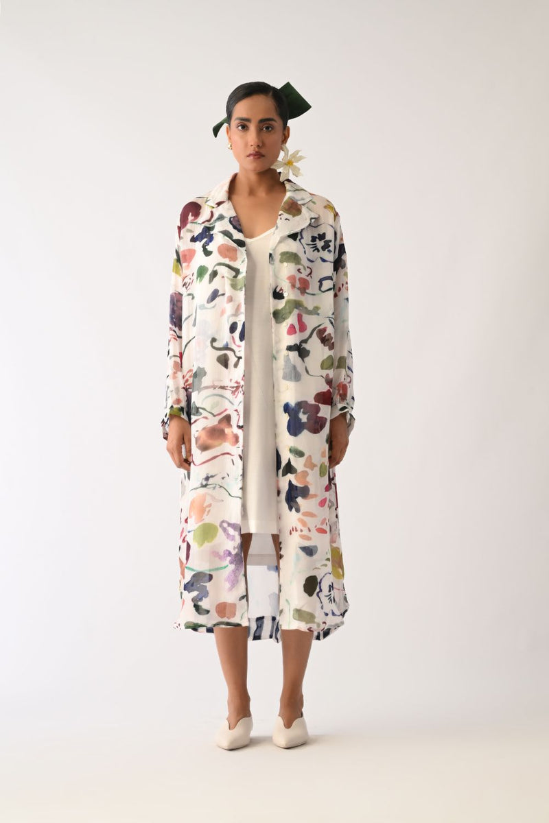 Ivory Slip Dress poplin dress by O'Frida in ivory for women Worldwide