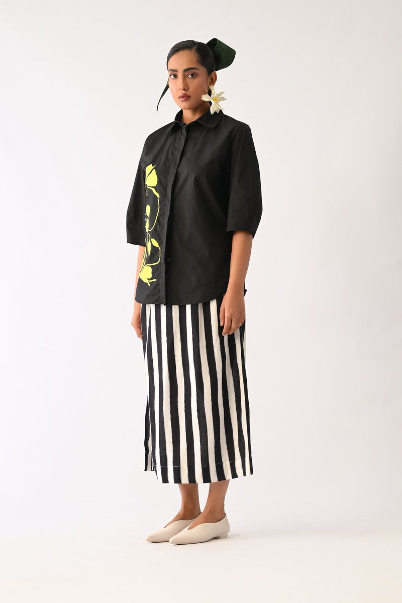 Mono Black Lantern Appliqué Set poplin co-ord set by O'Frida in black & white for women Worldwide