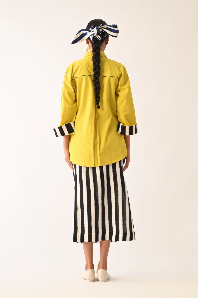Mono Citrus Appliqué Jacket poplin jacket/overlay by O'Frida in citrus for women Worldwide