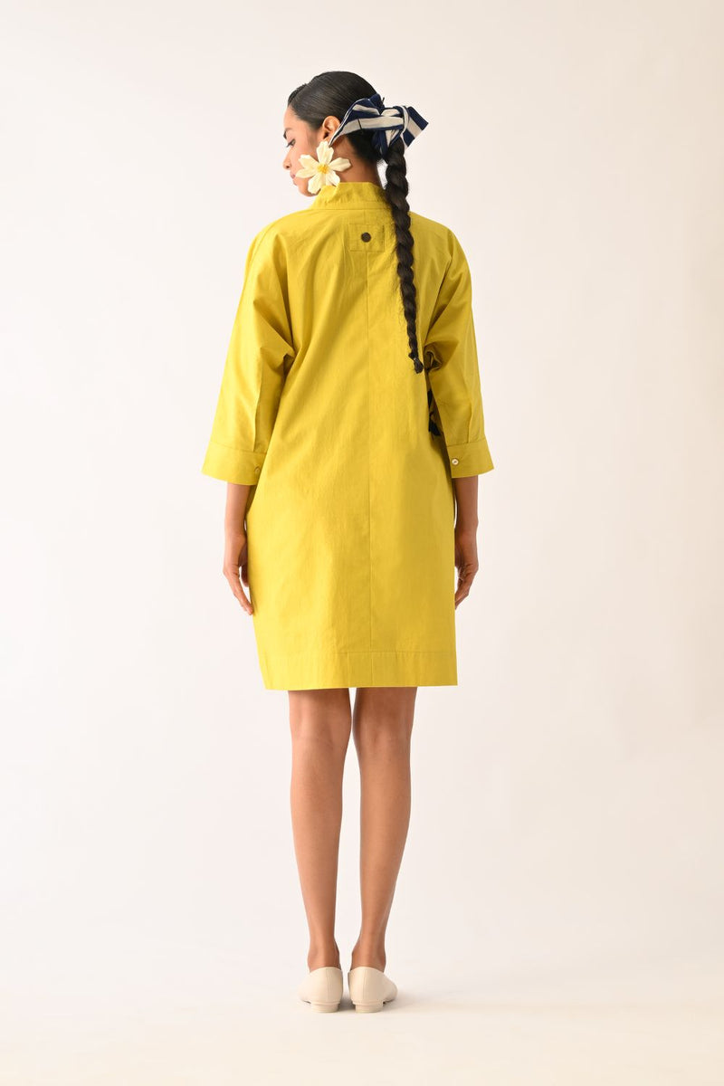 Mono Citrus Sicily Appliqué Dress poplin dress by O'Frida in citrus for women Worldwide