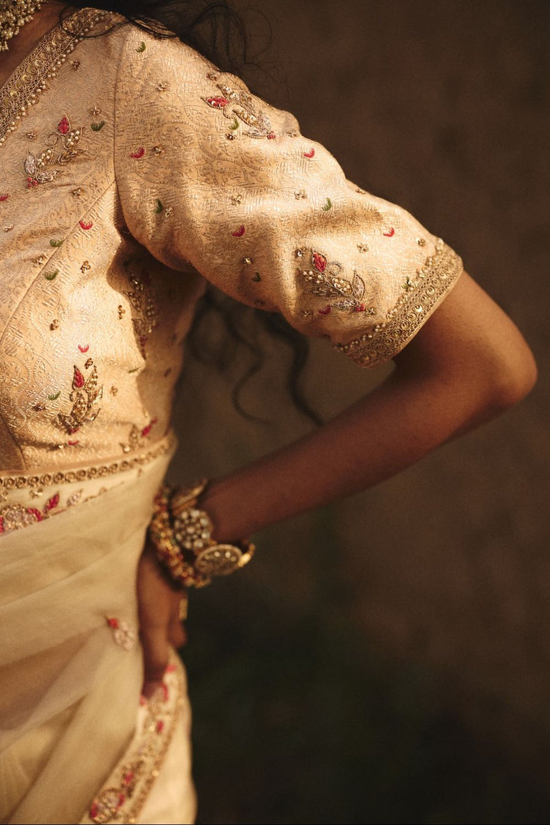 OJASVI BLOUSE brocade by Rashika Mittal in multi color for women Worldwide