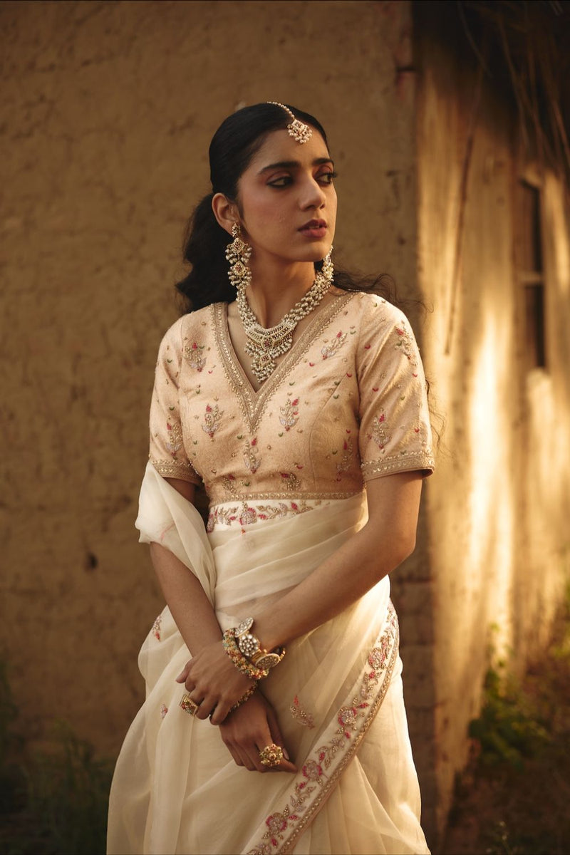 OJASVI BLOUSE brocade by Rashika Mittal in multi color for women Worldwide