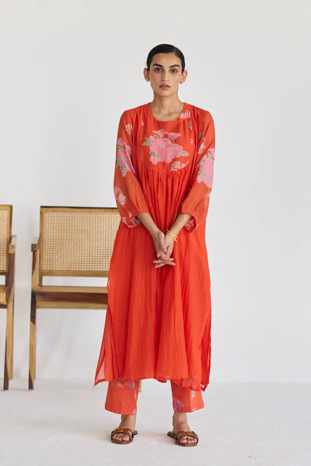 ORANGE KURTA SET