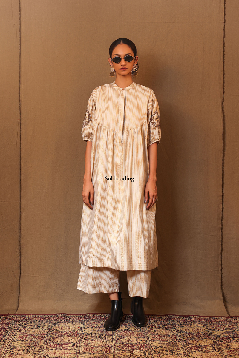Off-White STR EMB Club Acra Tunic 100% cotton by Mati in white color for women Worldwide