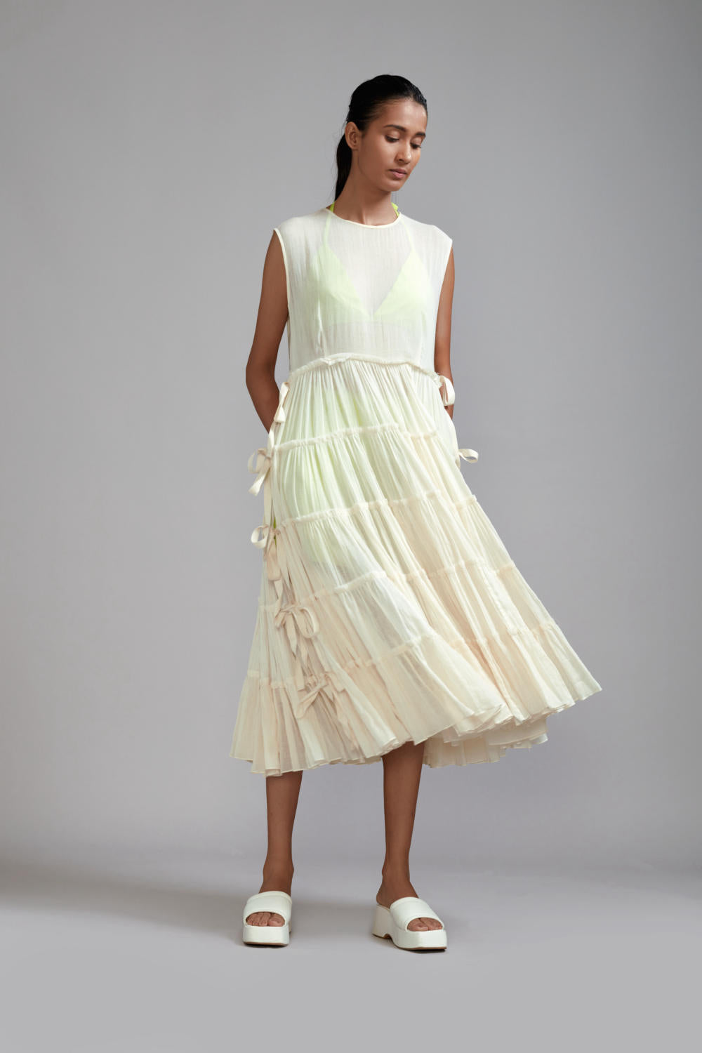 Off-White Tiered Tie Tunic