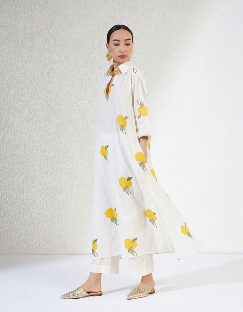 LAYLA SET cotton by Aavidi in white color for women Worldwide