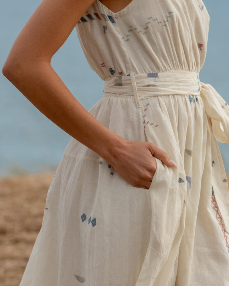 Off white one-shoulder dress mul Dresses,Short and Midi Dresses by World of Crow in multi color for women Worldwide