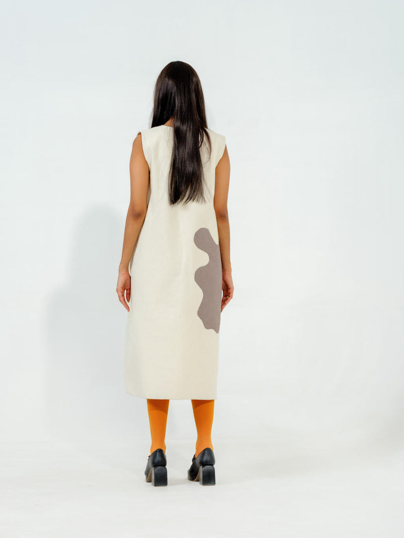 Oolong Dress cotton matty dresses by Stoique in natural, grey for women Worldwide
