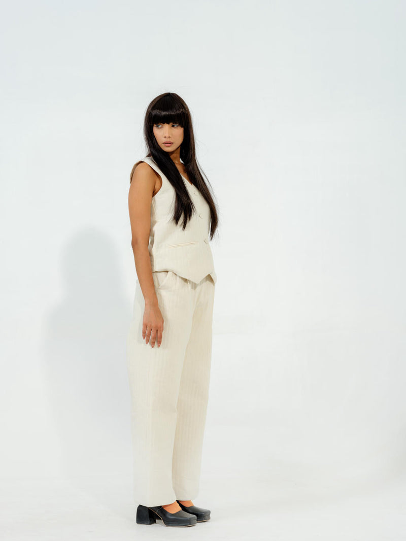 Oolong Waistcoat cotton matty jackets and overlays by Stoique in grey for women Worldwide