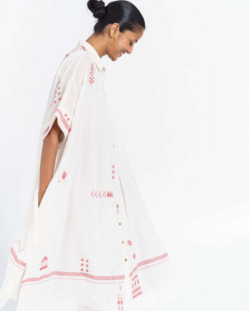 Oversized long shirt dress