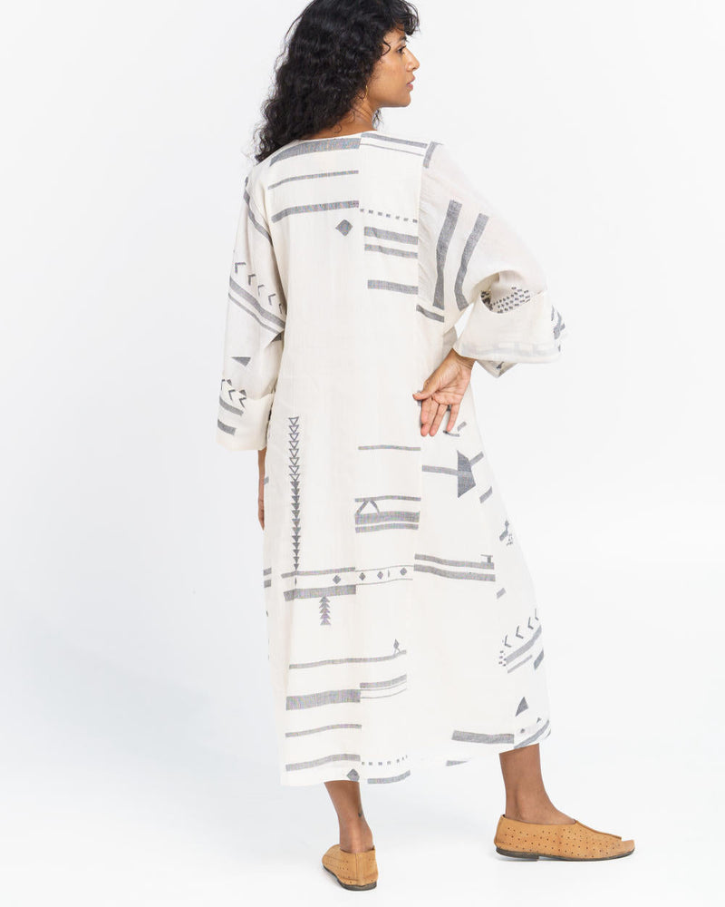 Oversized sleeve straight-cut dress Dress by World of Crow for women Worldwide