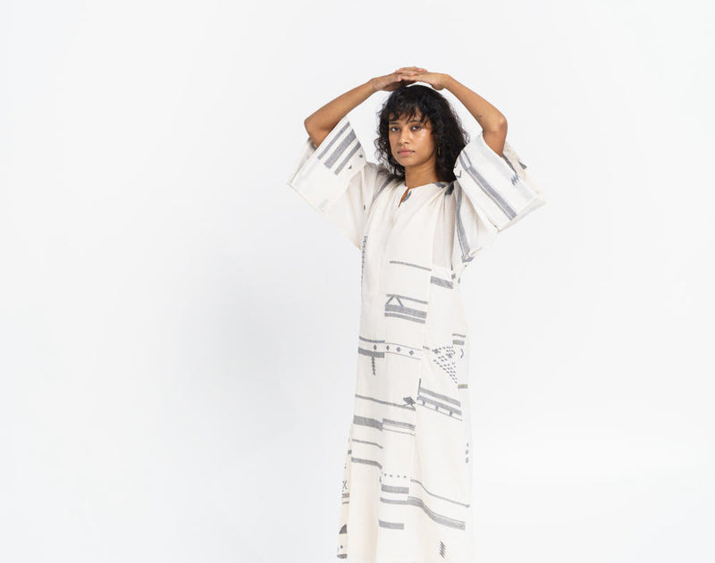 Oversized sleeve straight-cut dress Dress by World of Crow for women Worldwide