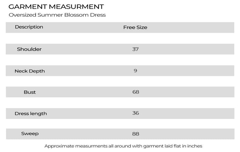 Oversized summer blossom dress