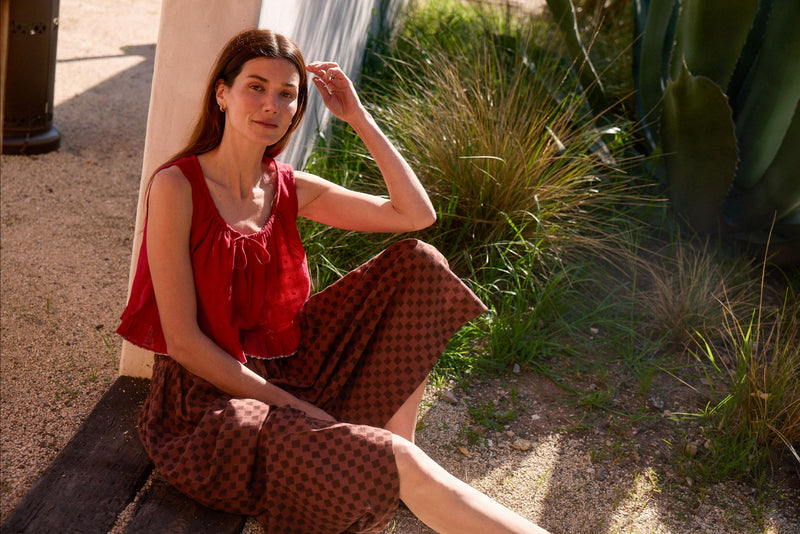 Oxford Skirt – Cocoa Organic Cotton