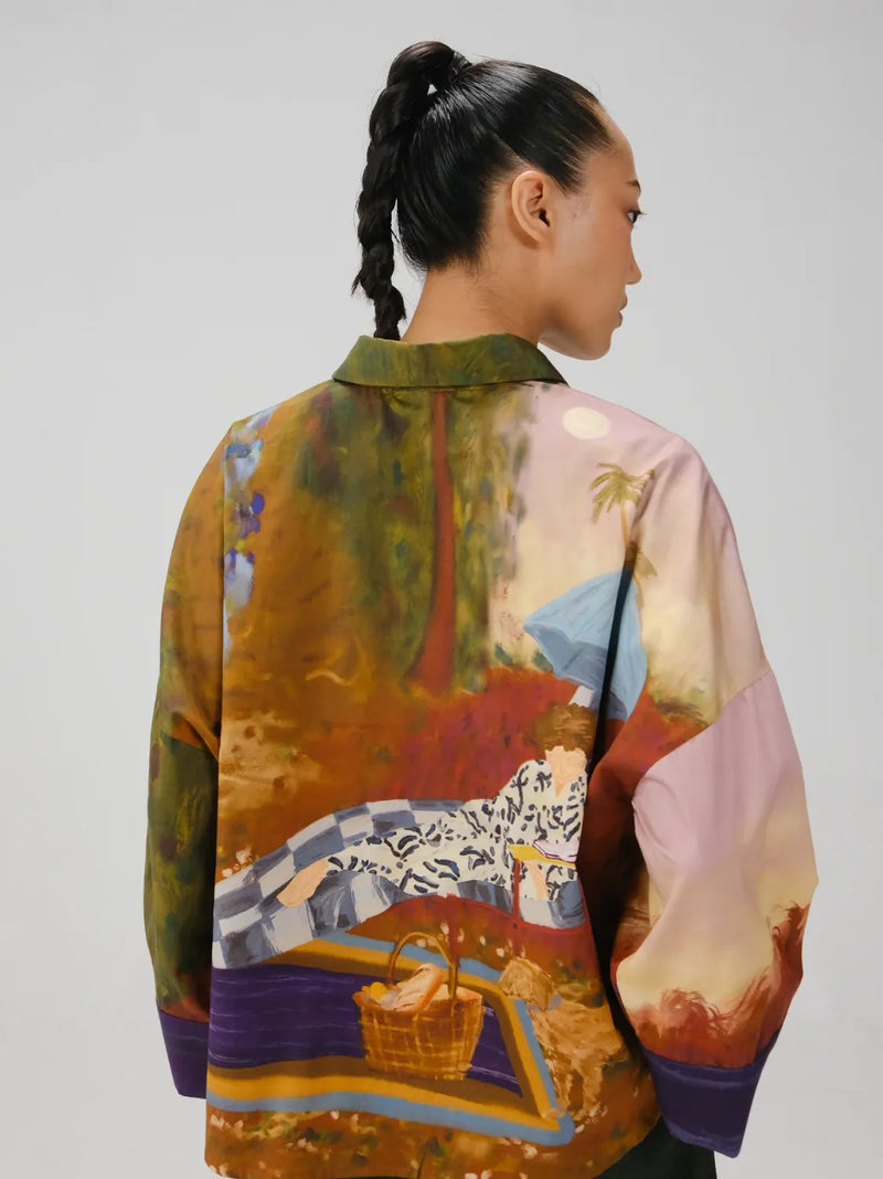 Panel Shirt - Lakeside satin by CORD for women Worldwide
