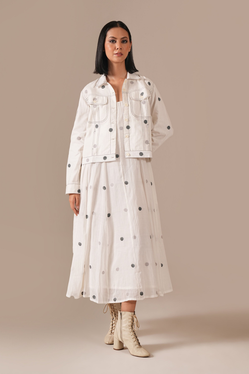 PEARL GLOW SET 100% cotton by Indigo Dreams in white color for women Worldwide