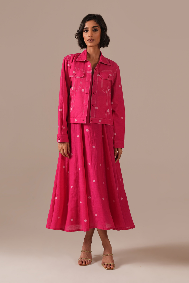 PEONY HAZE SET 100% cotton by Indigo Dreams in pink color for women Worldwide