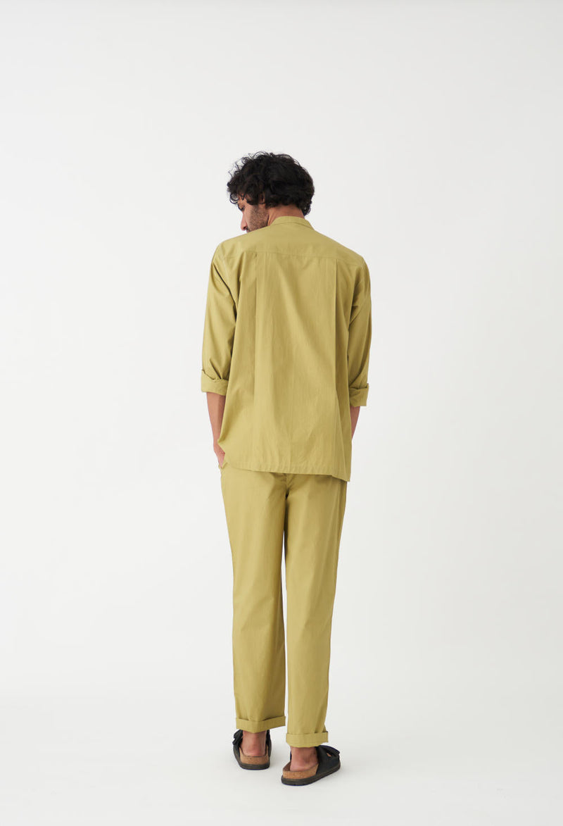 DOUBLE POCKET SHIRT - MOSS GREEN