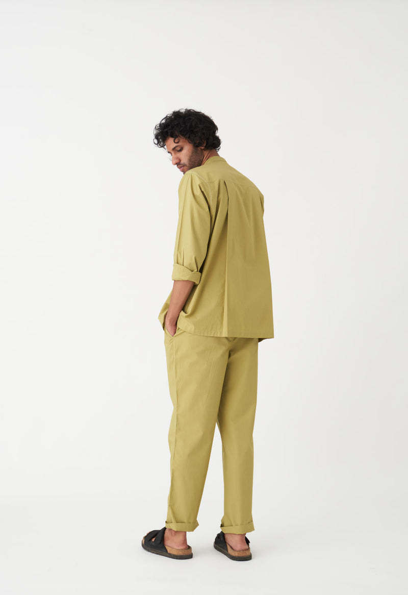 DOUBLE POCKET SHIRT CO-ORD - MOSS GREEN
