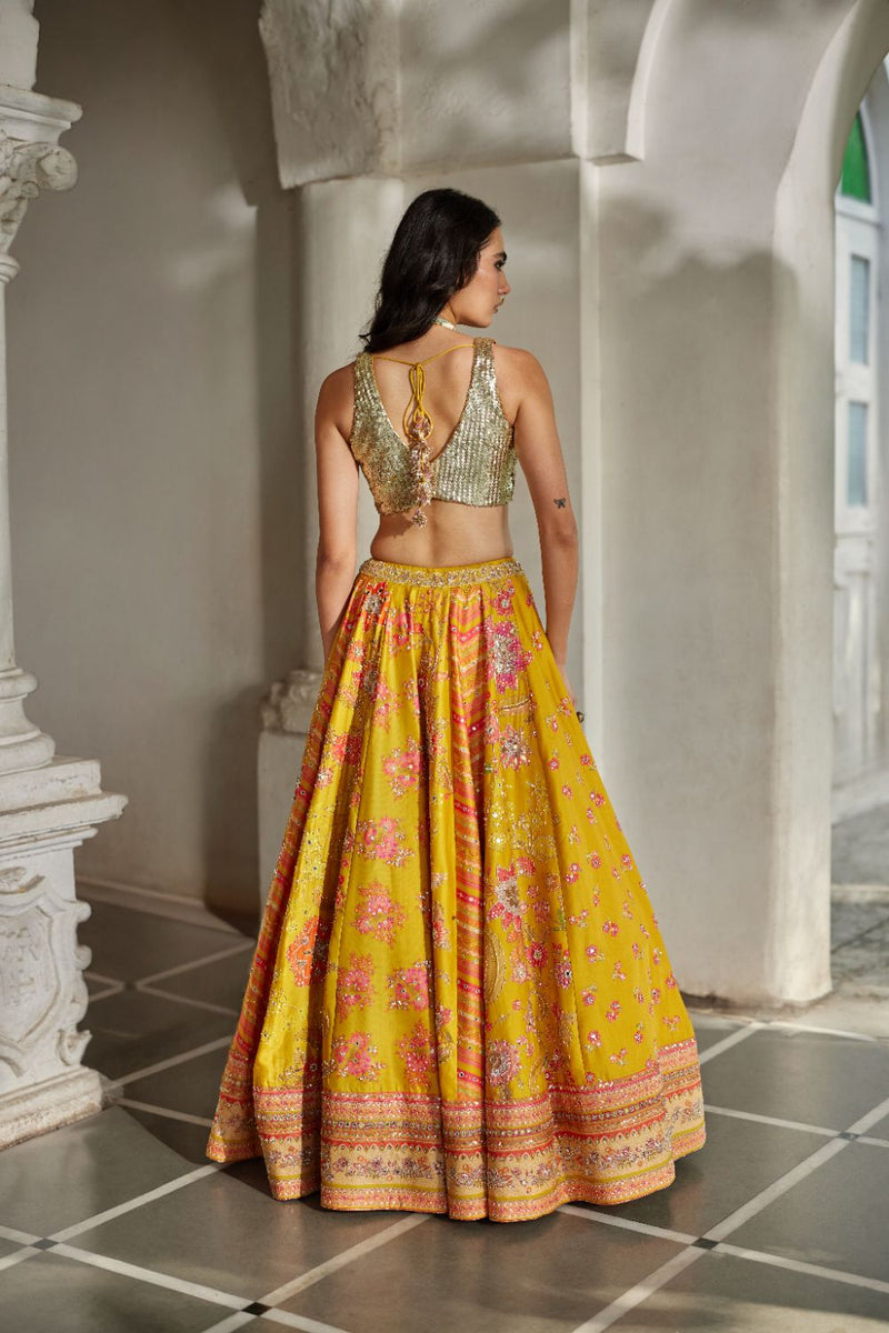 PH-2892 Naru Lehenga Set mul by Paulmi & Harsh in multi color for women Worldwide