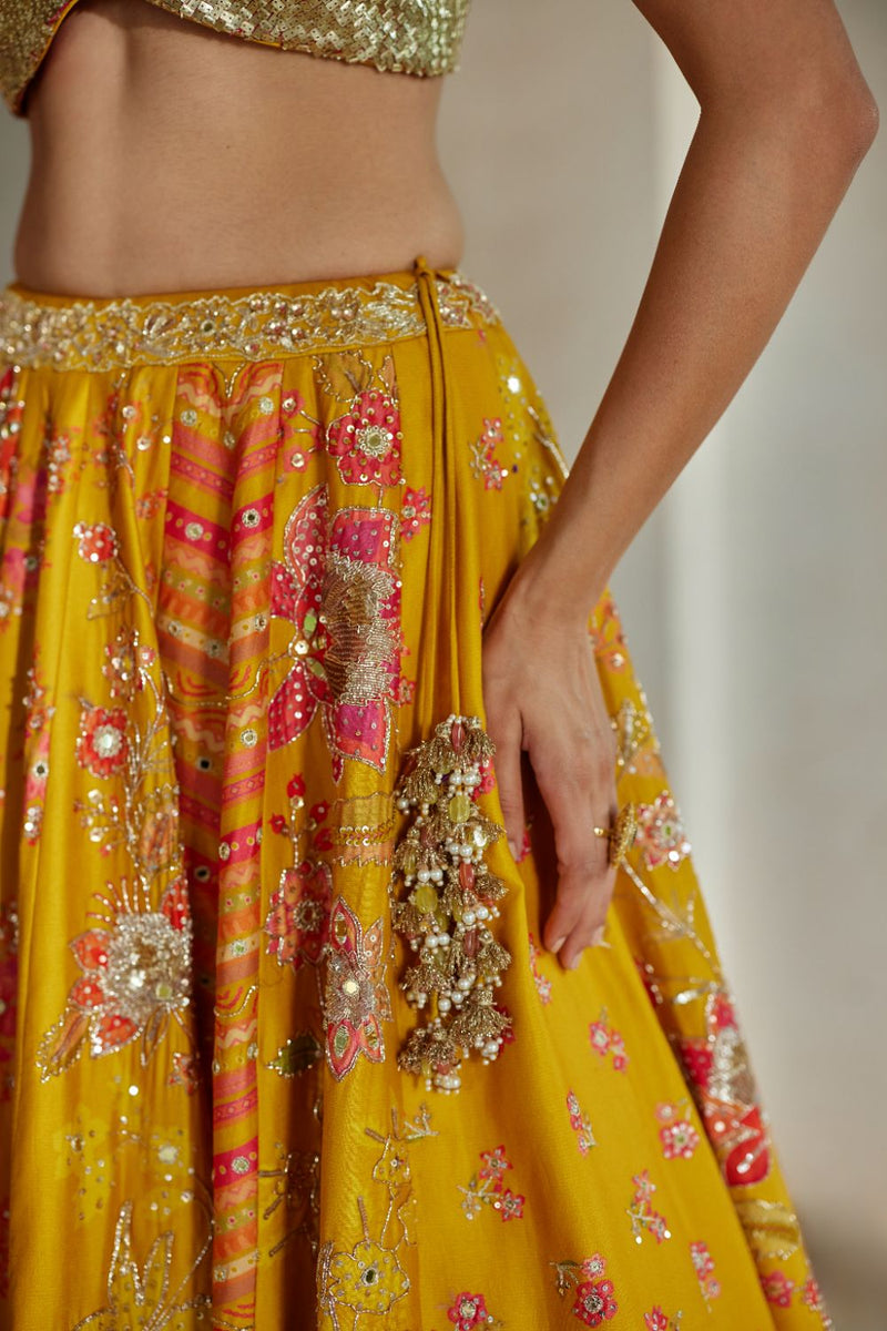 PH-2892 Naru Lehenga Set mul by Paulmi & Harsh in multi color for women Worldwide