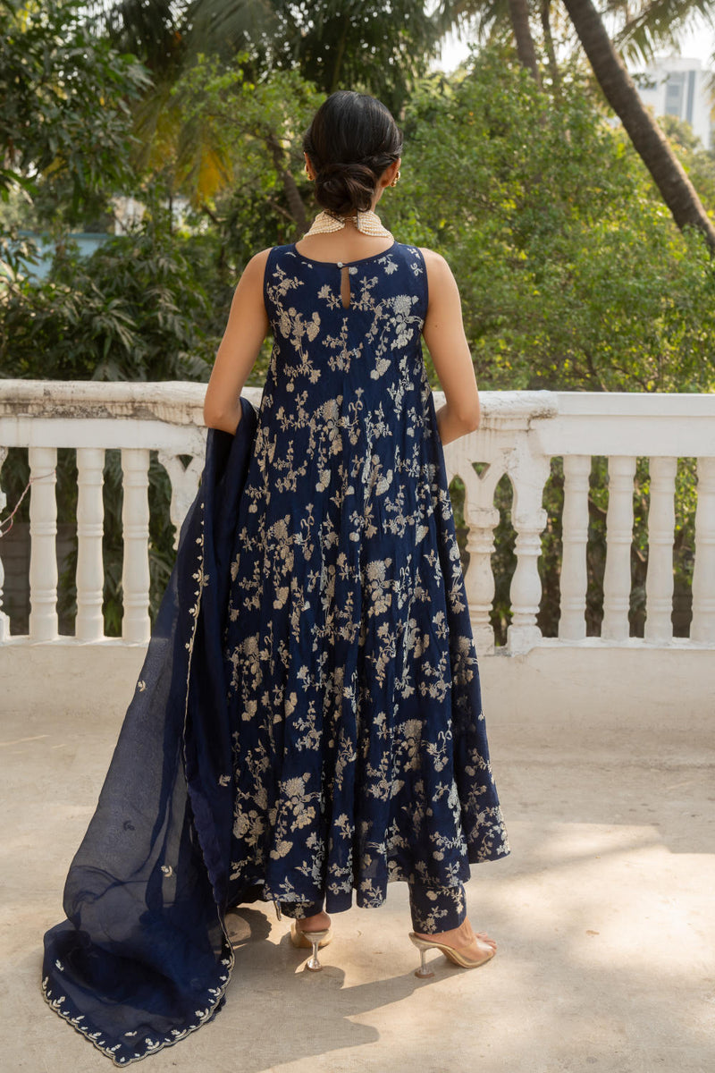 PH-3062 Kurta Set-Blue by Paulmi & Harsh in blue color for women Worldwide