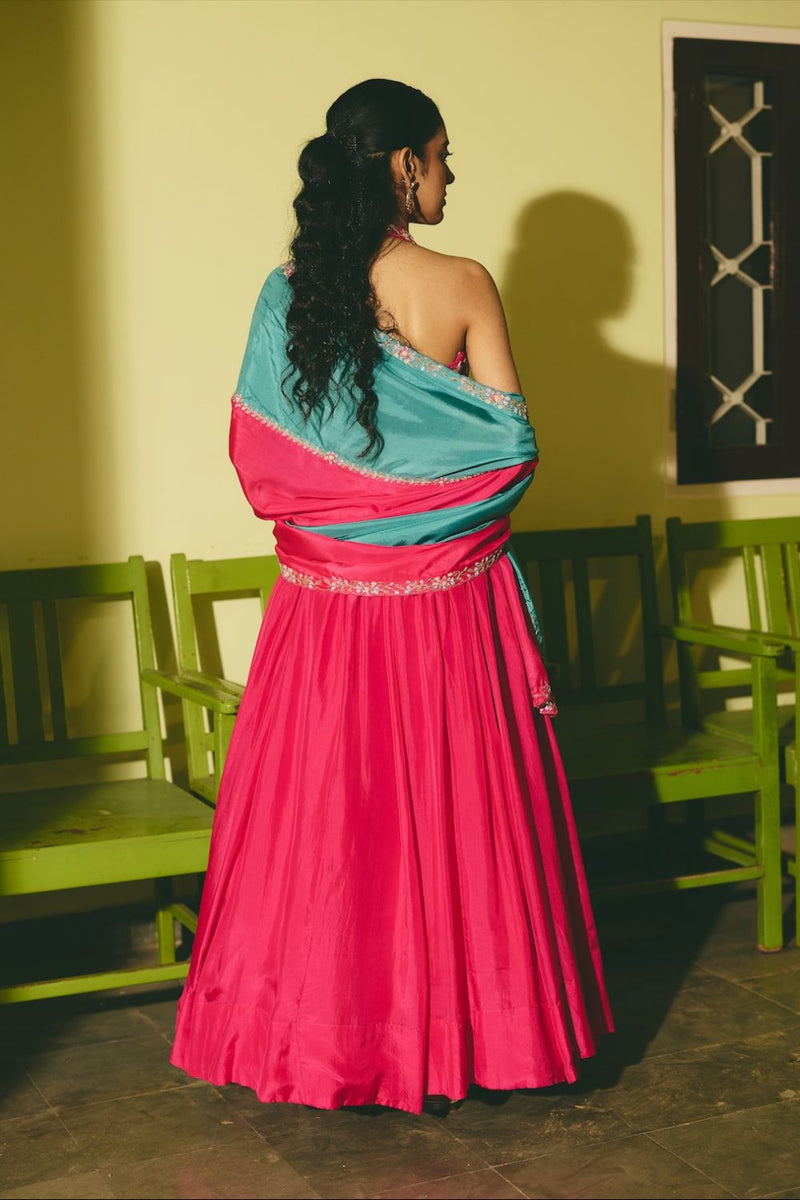 PHOOJHARI DUPATTA silk by Rashika Mittal in multi color for women Worldwide