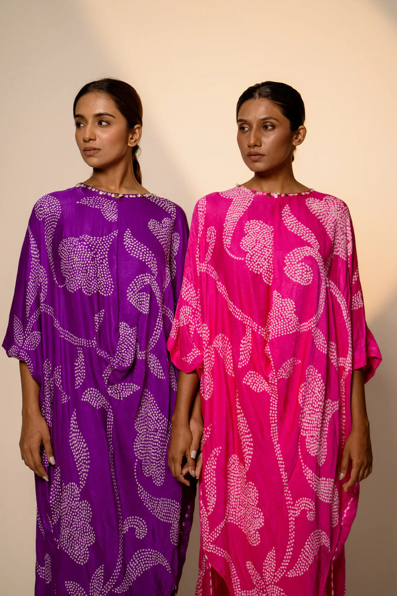IKEBANA SET-PINK silk by Dyelogue in pink color for women Worldwide