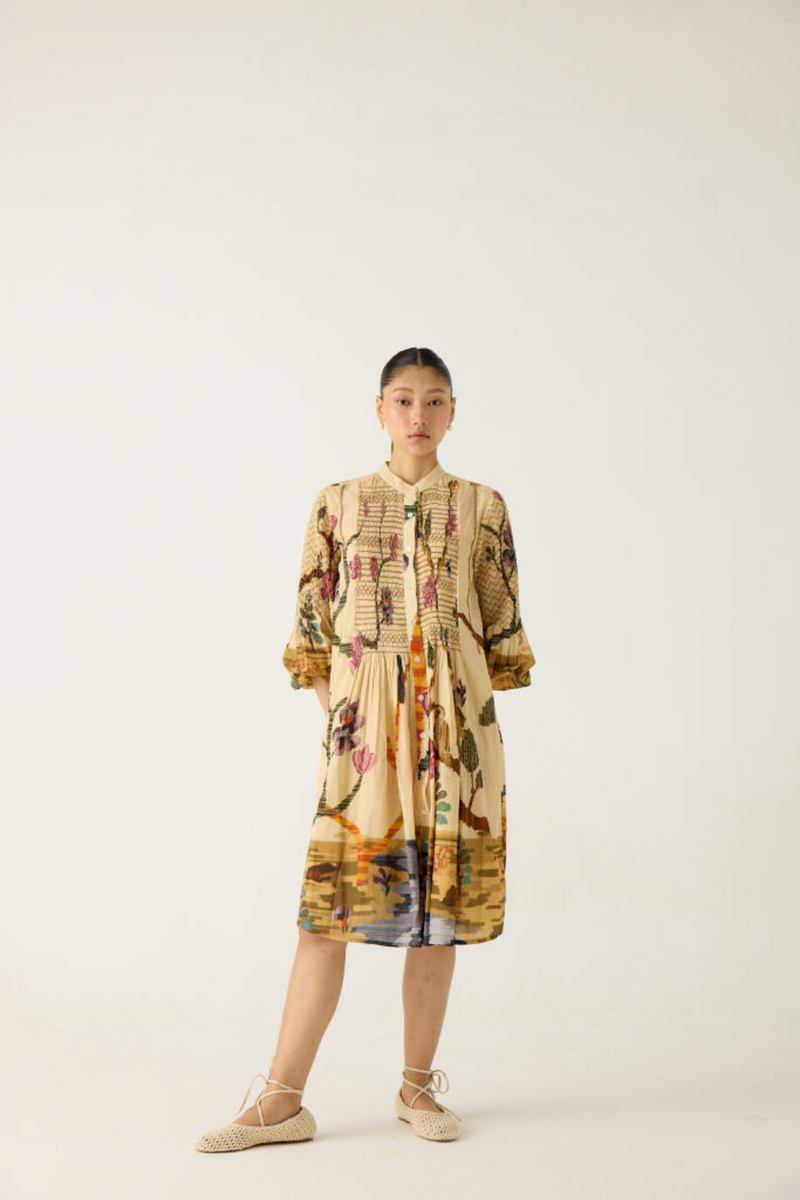 PORTO DRESS-SAFARI cotton by CORD in multi for women Worldwide