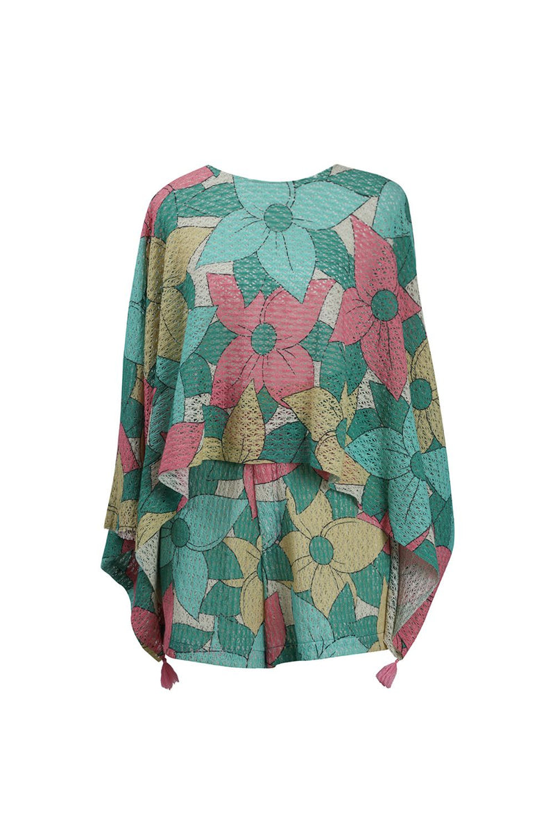 Big Floral Cotton Net Shorts cotton by Kritika Murarka in multi color for women Worldwide