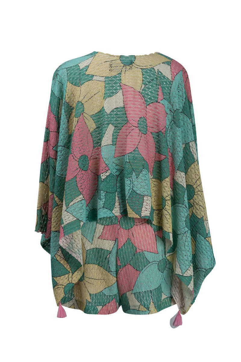 Big Floral Cotton Net Shorts cotton by Kritika Murarka in multi color for women Worldwide