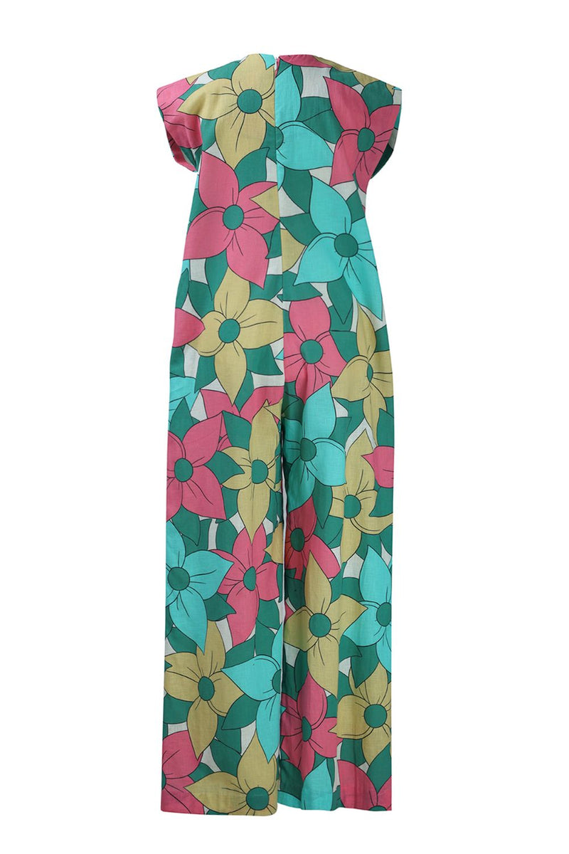 Big Floral Jumpsuit mul by Kritika Murarka in multi color for women Worldwide