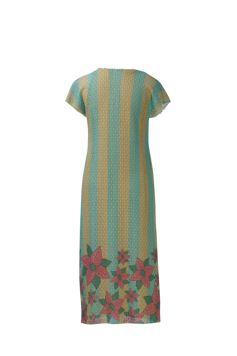 Yellow Blue Stripe Cotton Net Midi cotton by Kritika Murarka in blue color for women Worldwide