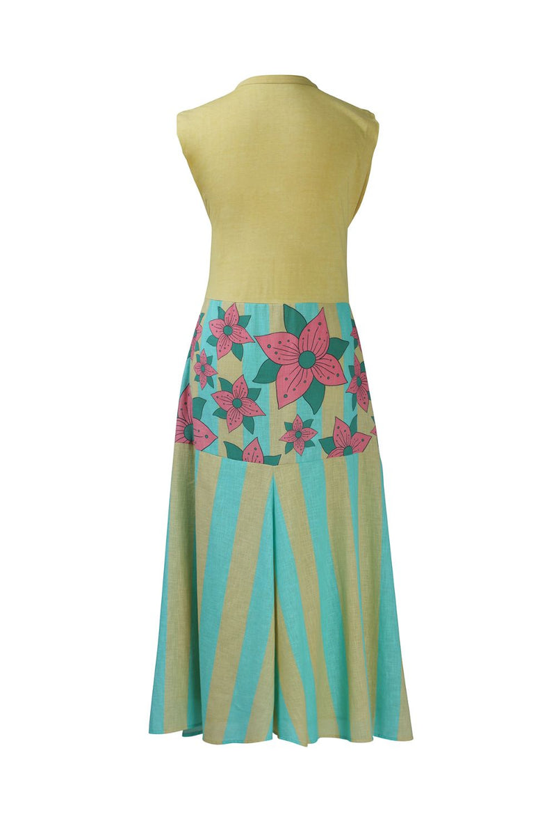 Jersey Top Tier Dress cotton by Kritika Murarka in blue color for women Worldwide