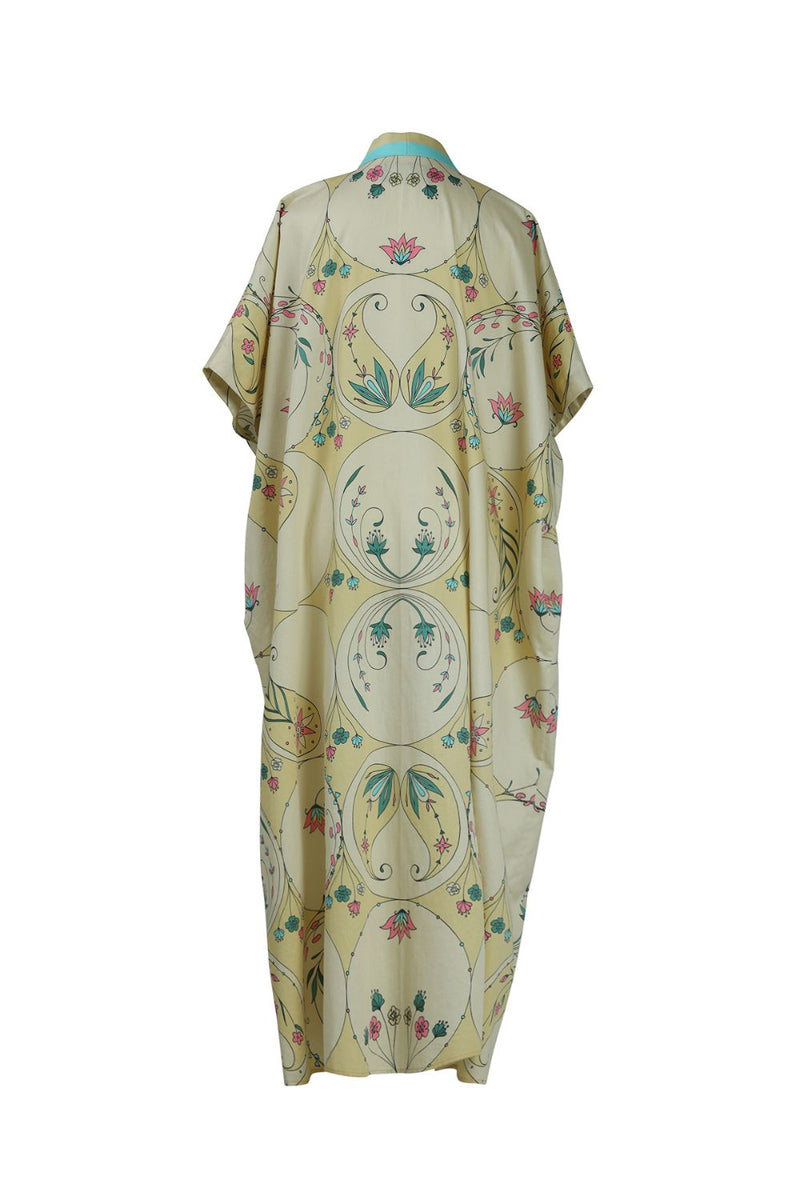 Yellow Circle Print Jacket cotton by Kritika Murarka in yellow color for women Worldwide