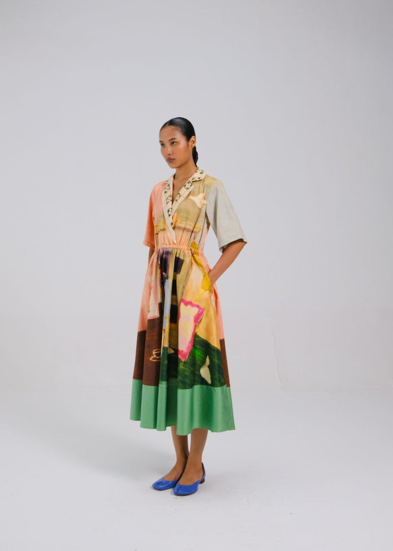 PRINTBLOCK DRESS - MORNING COFFEE cotton by CORD for women Worldwide