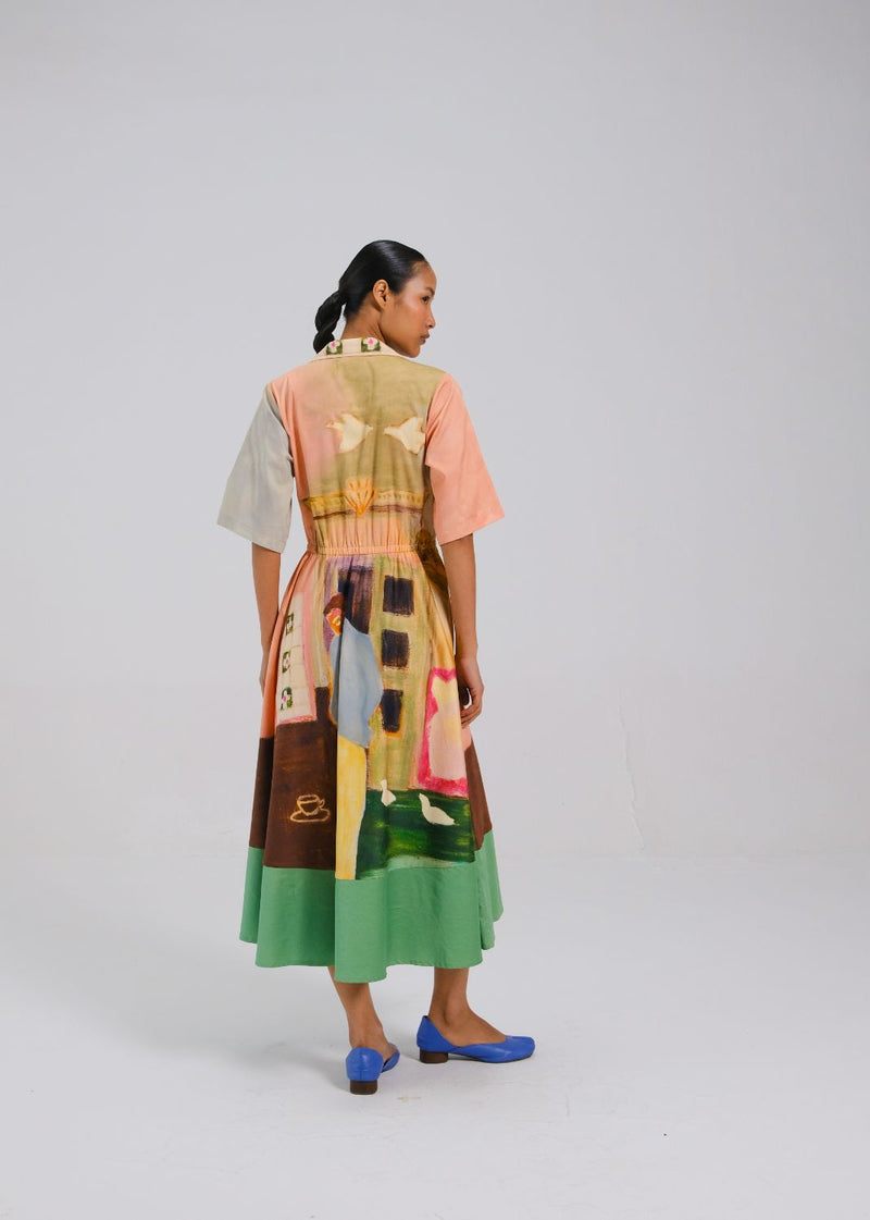 PRINTBLOCK DRESS - MORNING COFFEE cotton by CORD for women Worldwide