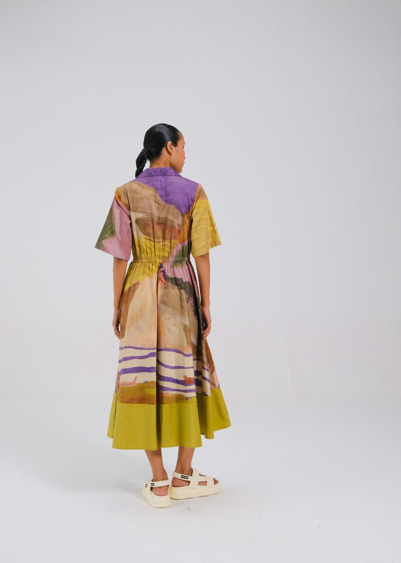 PRINTBLOCK DRESS - SWIMMERS cotton by CORD for women Worldwide