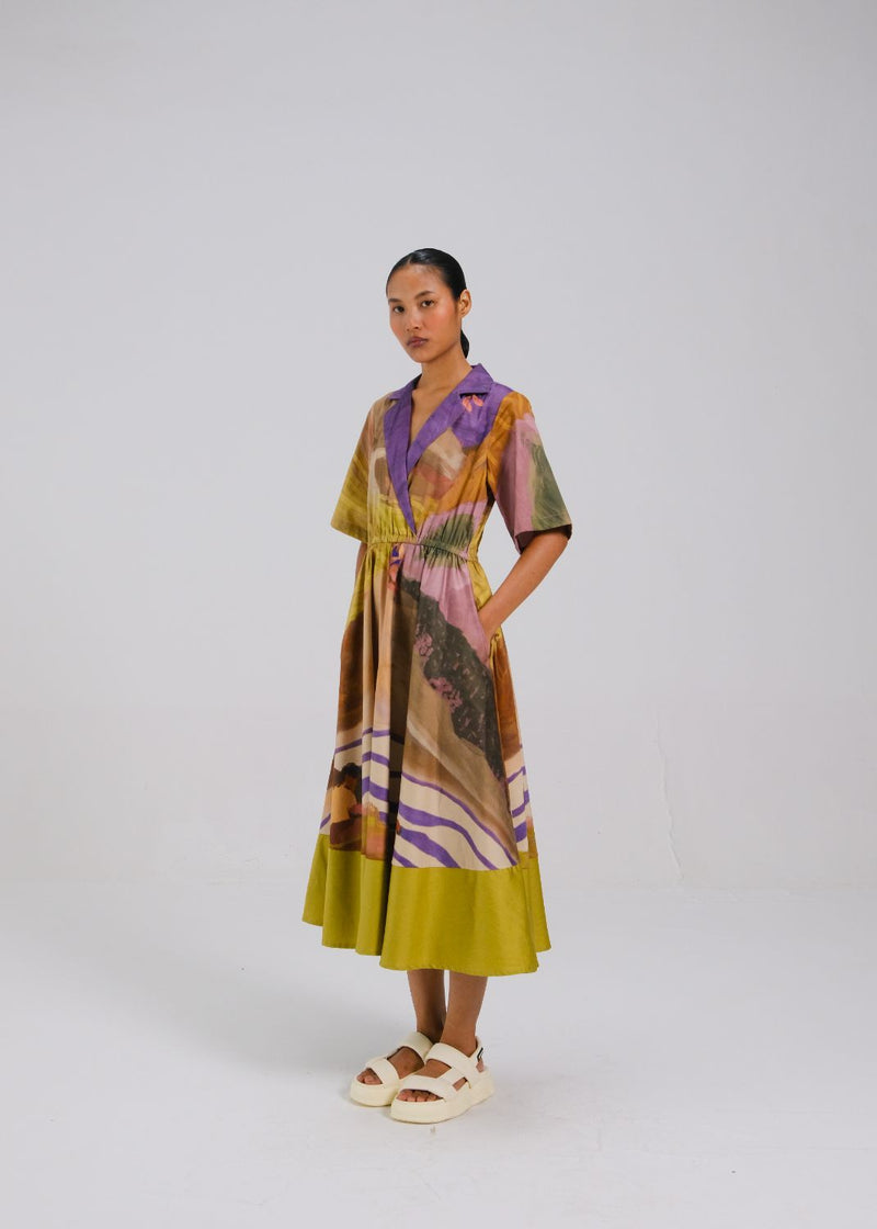 PRINTBLOCK DRESS - SWIMMERS cotton by CORD for women Worldwide