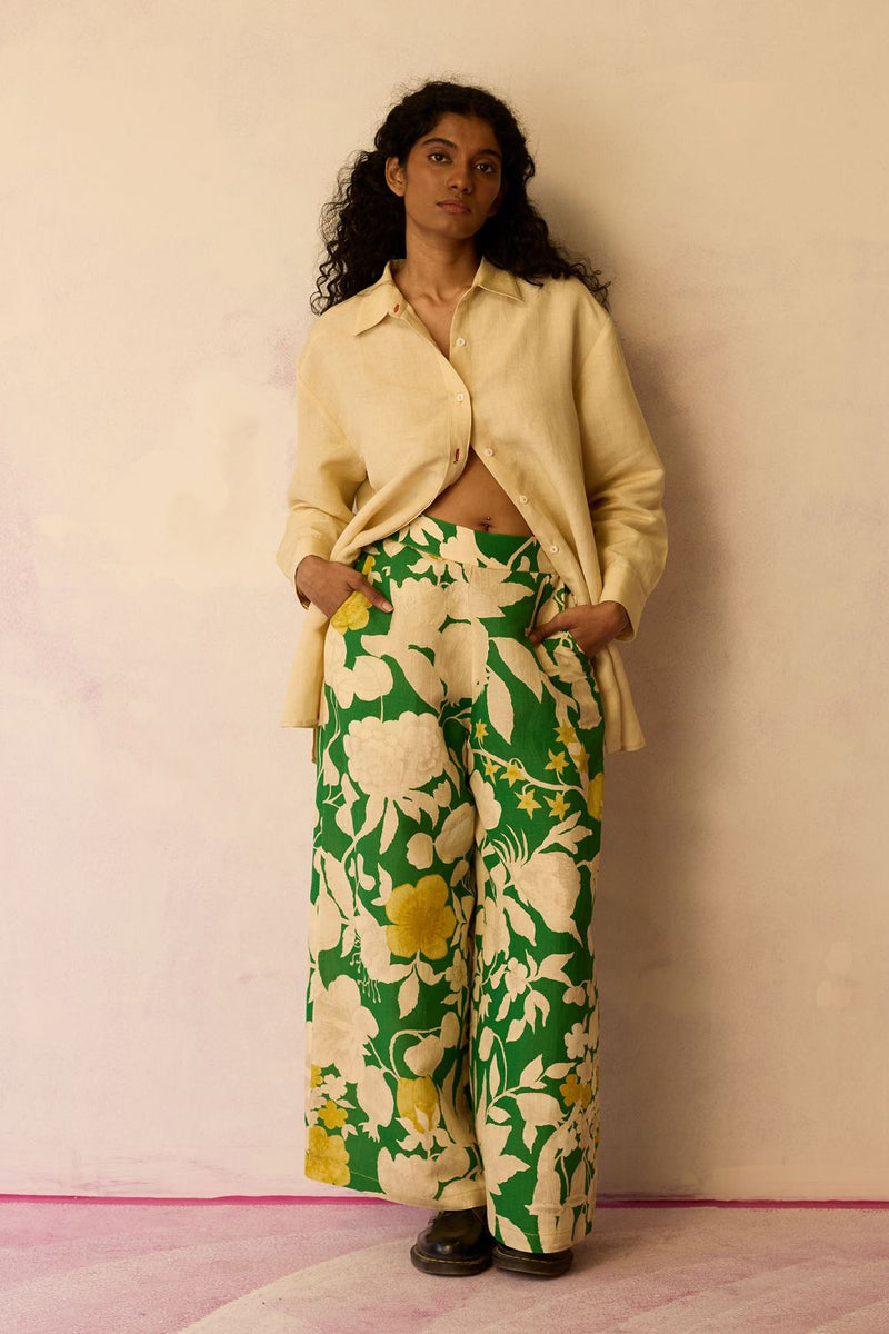 Hibiscus Anaar Pants - Fern by World of SiSa for women Worldwide