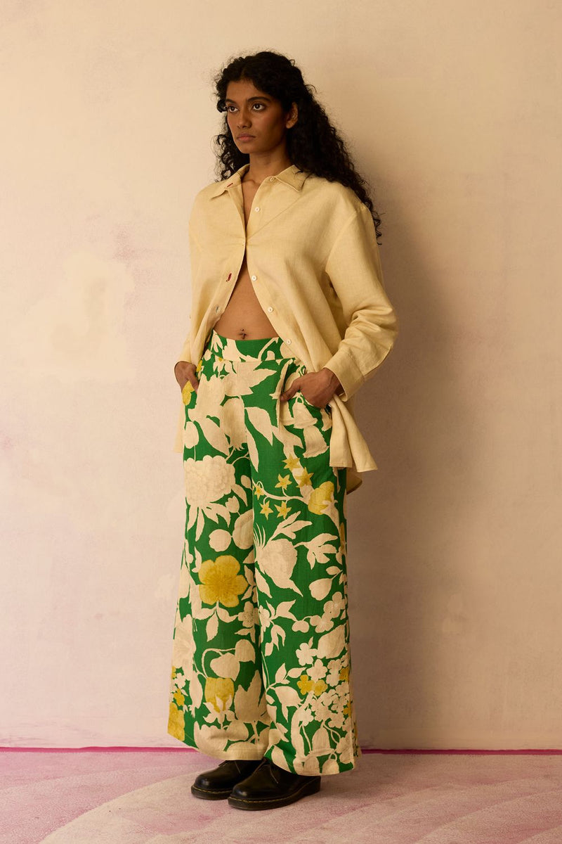 Hibiscus Anaar Pants - Fern by World of SiSa for women Worldwide