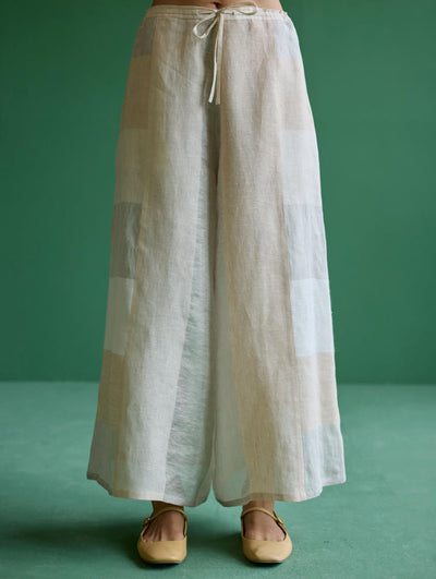 Nia Metallic Linen Culottes
 - Ivory