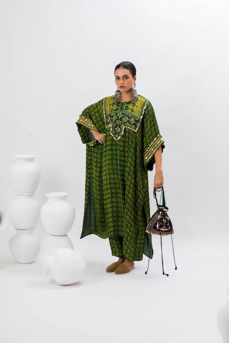 Ajrakh Handcrafted Potli - Black (4) satin by PRAHNAAYA for women Worldwide
