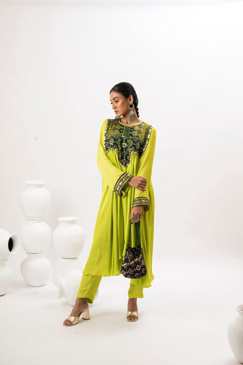 Ajrakh Handcrafted Potli - Black (1) satin by PRAHNAAYA for women Worldwide